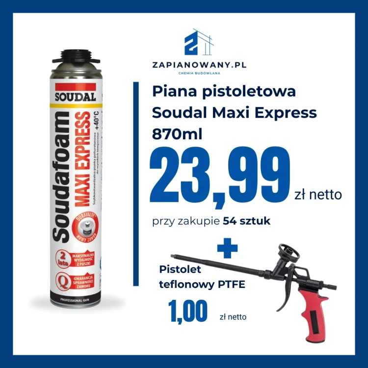 Zestaw 54x Soudal Maxi Express i pistolet teflonowy, 23,99.webp