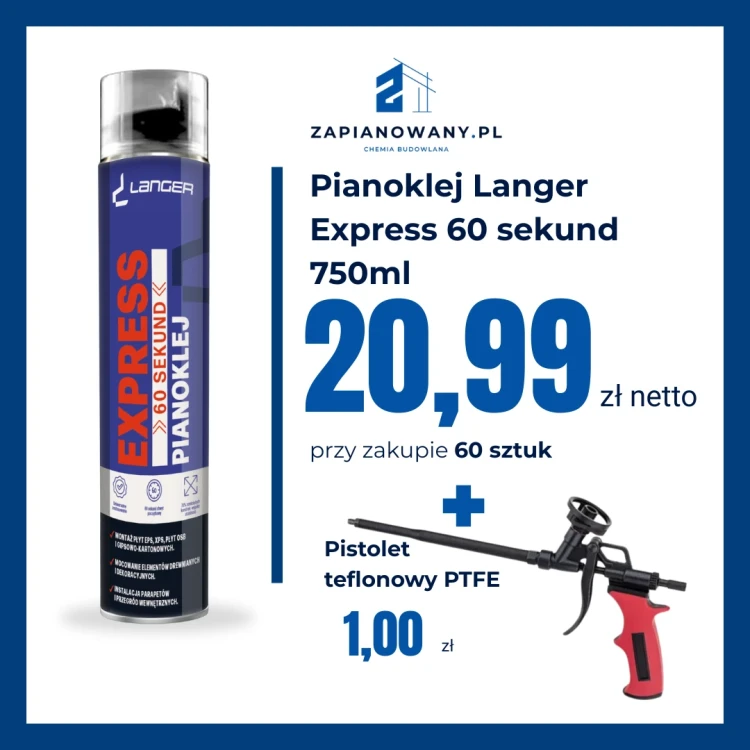 Zestaw 60x Langer Express 60 sekund i pistolet teflonowy 1zł.webp