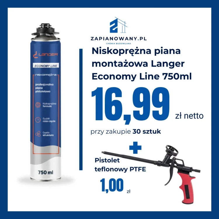 Zestawy z pistoletem teflonowym za złotówkę