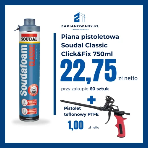 Zestaw 60x Soudal Classic Click&Fix 22,75 i pistolet teflonowy 1zł.webp.webp