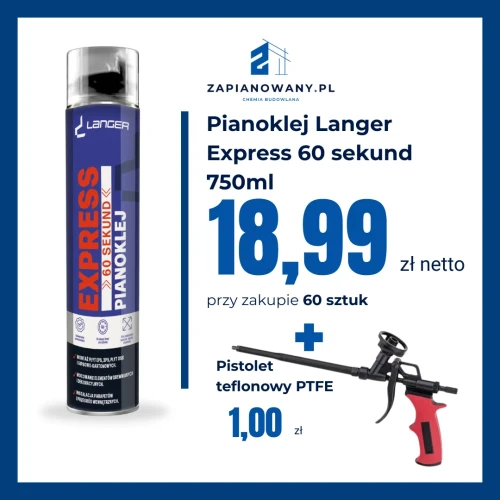Zestaw 60x Langer Express 60 sekund 18,99 i pistolet teflonowy 1zł.webp